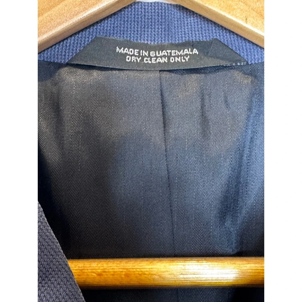 Haggar Black Label Mens 3 Button Blazer Sport Coat Slate Blue Jacket